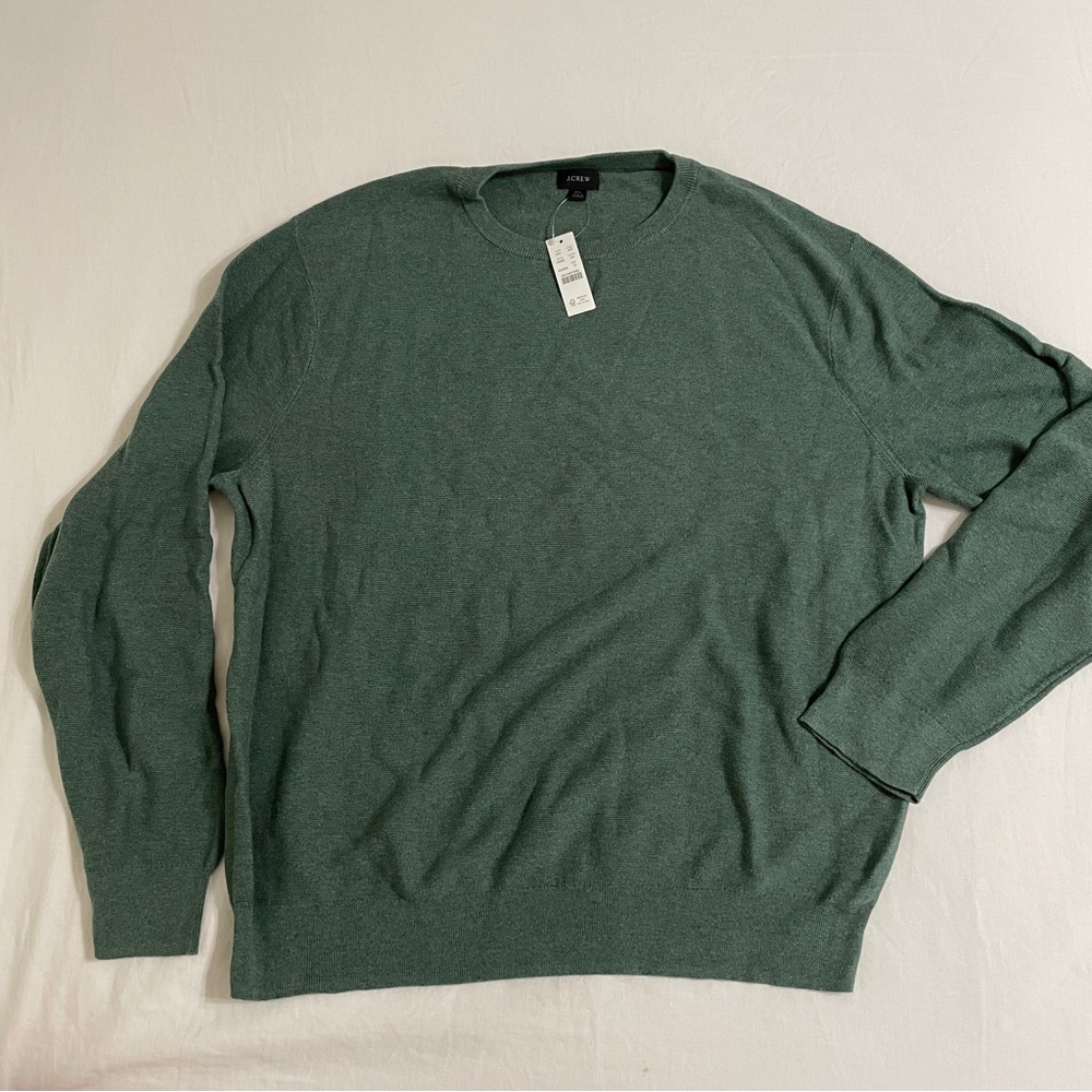J. Crew Men's NWT Green Crewneck Sweater